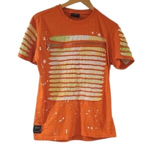 Switch Distressed Graphic T-Shirt Men’s M Orange Streetwear Cotton Streetwear
